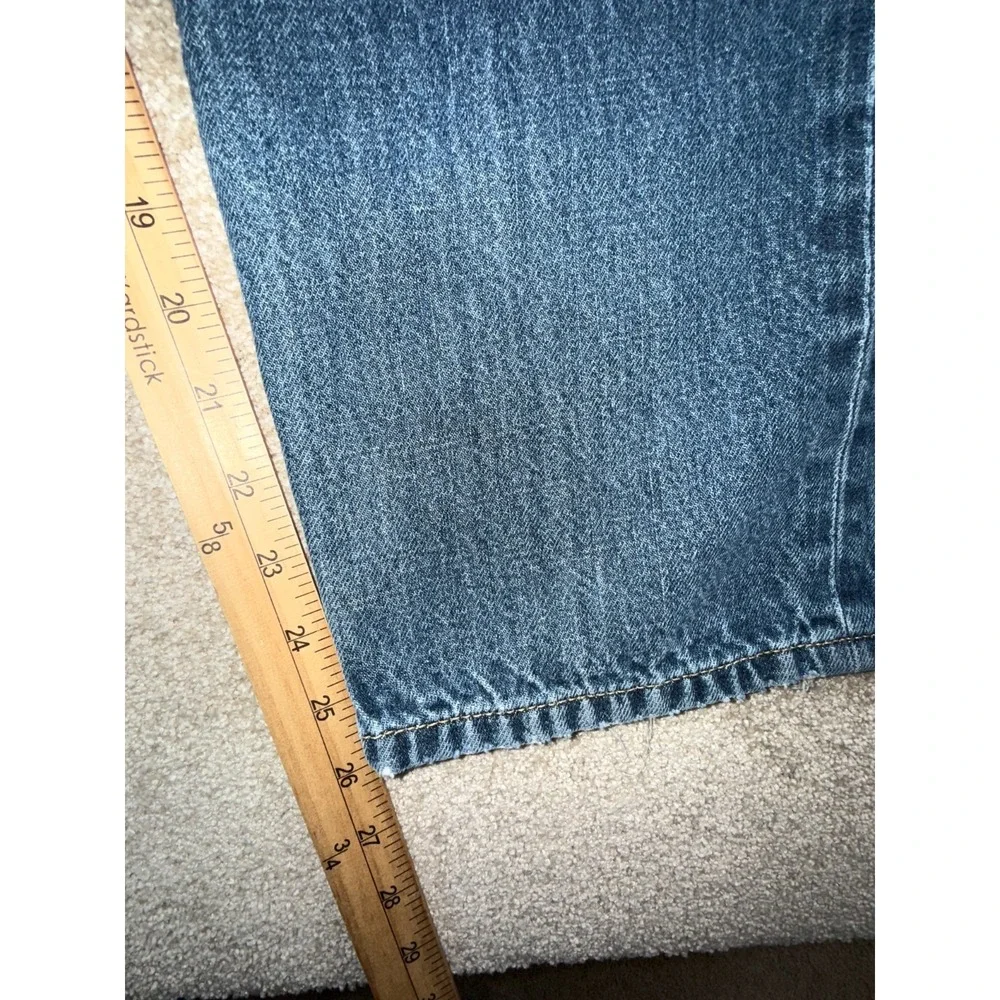 Levi's 505 Regular Fit Jeans Mens 38x29 Blue Denim Stretch Mid Rise Medium Wash